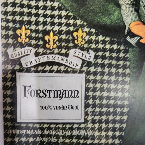 Vintage advertising print magazine ad 1940s fashion Forstmann Wool - Picture 2 of 5